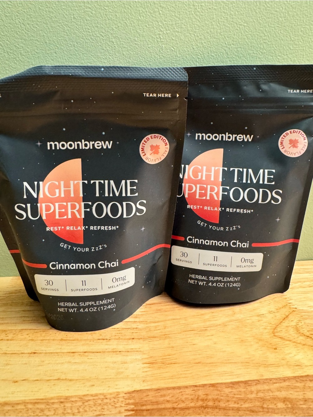 Moonbrew  Night Time Superfoods Cinnamon Chai - Calming Herbal Supplement